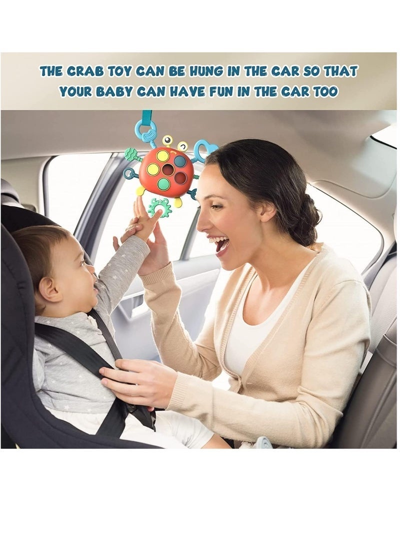 دوركو لعبة سرطان لطيف، لعبة الحسية للطفل، الرضع مونتيسوري دفع وسحب لعبة، لعبة الأسنان للأطفال الصغار، لعبة النشاط التعليمي - Image 4