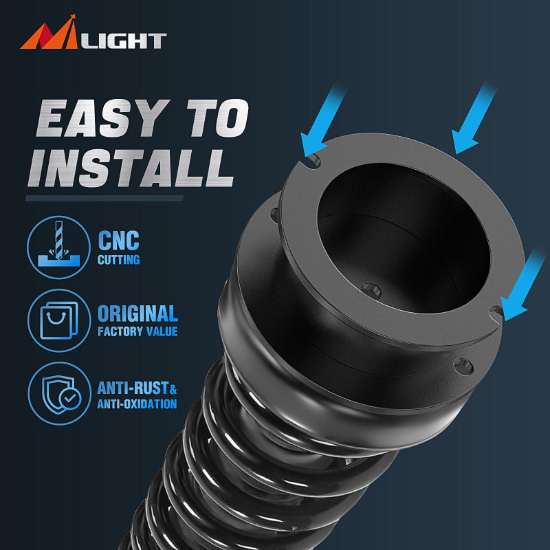 Nilight 2.5" Front Leveling Lift Kit for 2014 2015 2016 2017 2018 2019 2020 2021 2022 2023 ram 2500 4WD 2013-2022 ram 3500 4WD Spring Spacers and Shock Extenders Lift Kits - Image 4