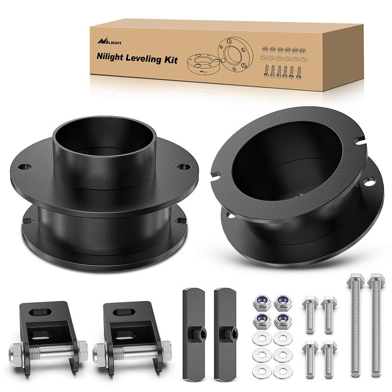 Nilight 2.5" Front Leveling Lift Kit for 2014 2015 2016 2017 2018 2019 2020 2021 2022 2023 ram 2500 4WD 2013-2022 ram 3500 4WD Spring Spacers and Shock Extenders Lift Kits - Image 1