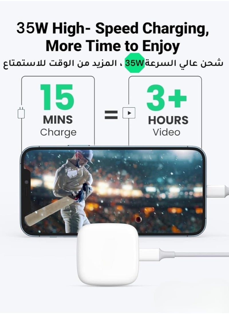 Generic - Package of 20W iPhone 15 Fast Charger Cable, Foldable USB C Power Adapter with 60W Cable and Wired Headphones for iPhone 15 Pro Max/15 Pro/15/15 Plus, iPad, Samsung, Xiaomi, OnePlus - Image 1