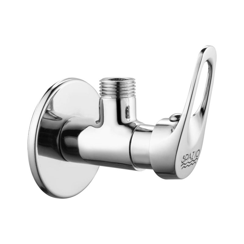 Spazio Hexa Brass Angle ValveAngle Cock Stop Cock for Bathroom Taps Geyser and Wash Basin Connection with Wall Flange Pack of 6 - Image 2