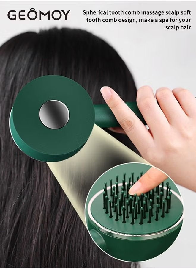 جيموي فرشاة الشعر ذاتية التنظيف بضغطة زر 3D وسادة هوائية مشط العناية بالشعر مكافحة ساكنة فروة الرأس تدليك شعر ناعم محمول بمقبض طويل مشط وسادة هوائية - Image 2