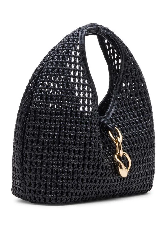 ستيف مادن Dahlia-W Black Women's Woven Satchel Bag