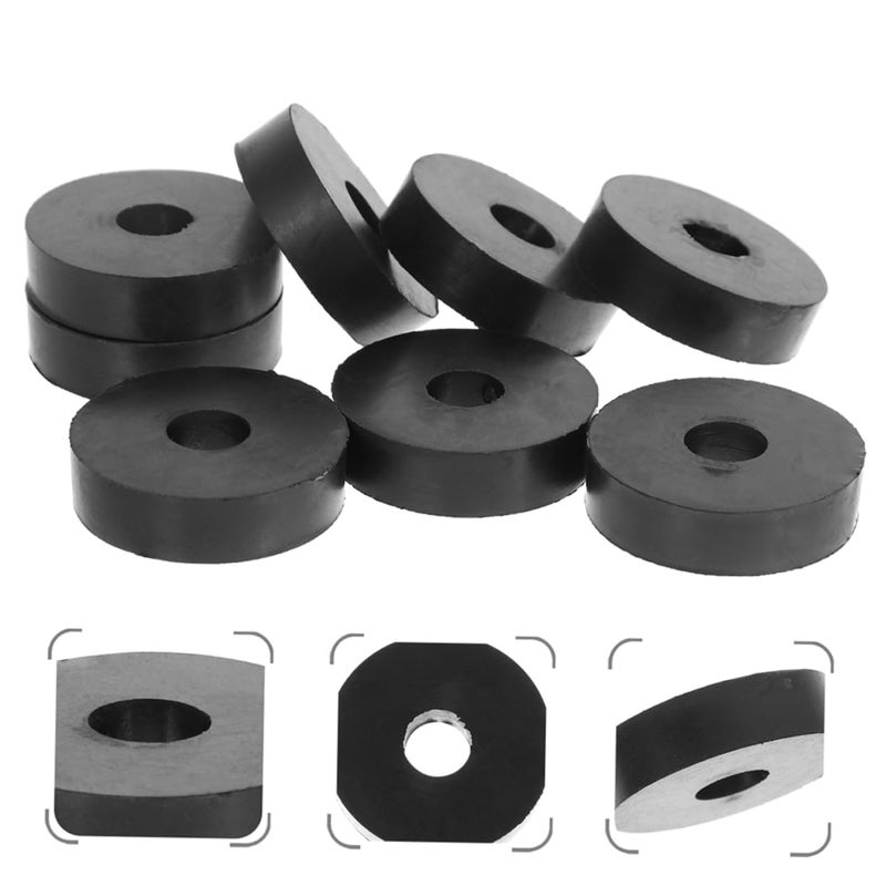 حلقات مطاطية سوداء، حلقات تثبيت للاهتزازات، وسادات مقاومة للتآكل 2.00 × 2.00 × 1.00 سم - Image 3