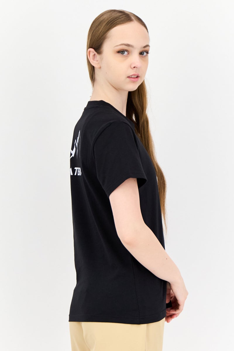 Adidas أديداس X تيركس ملابس رياضية نسائية قصيرة الأكمام في الهواء الطلق، أسود - Image 2