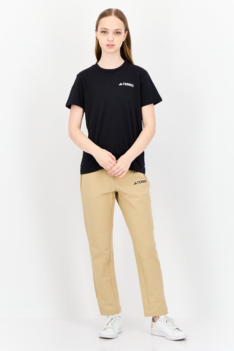 Adidas أديداس X تيركس ملابس رياضية نسائية قصيرة الأكمام في الهواء الطلق، أسود - Image 4