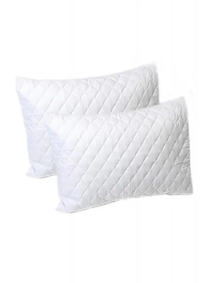 MYK Quilted Pillow Protection Case Cotton 2 Pack