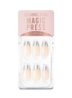 DASHING DIVA Dashing Diva Magic Press Silver Chic French - medium fresh shape  - Image 1