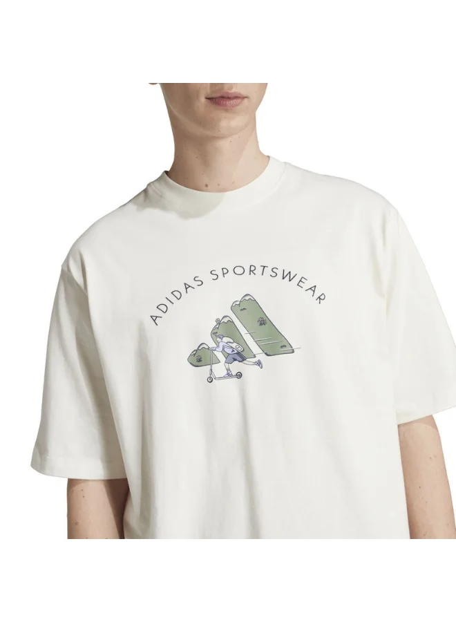 adidas Originals adidas M C DOODLE SCT White Training T-SHIRTS for Men - XS