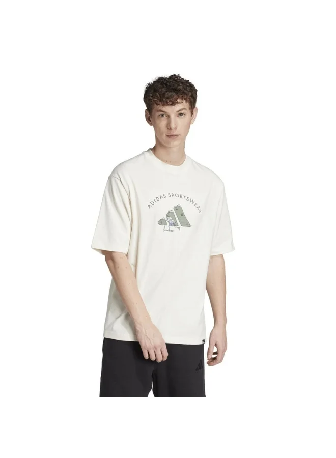 adidas Originals adidas M C DOODLE SCT White Training T-SHIRTS for Men - XS