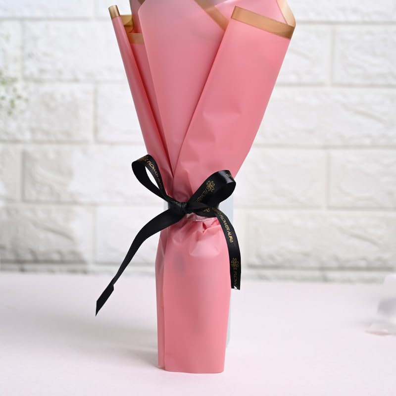 Floweraura FlowerAura Fresh Live Flower Bouquet of 3 Pink Roses Flowers For Birthday Gift Anniversary Gift Wedding Gift Valentines Day Gift Gift For Special Occasion Same Day Delivery  - Image 5