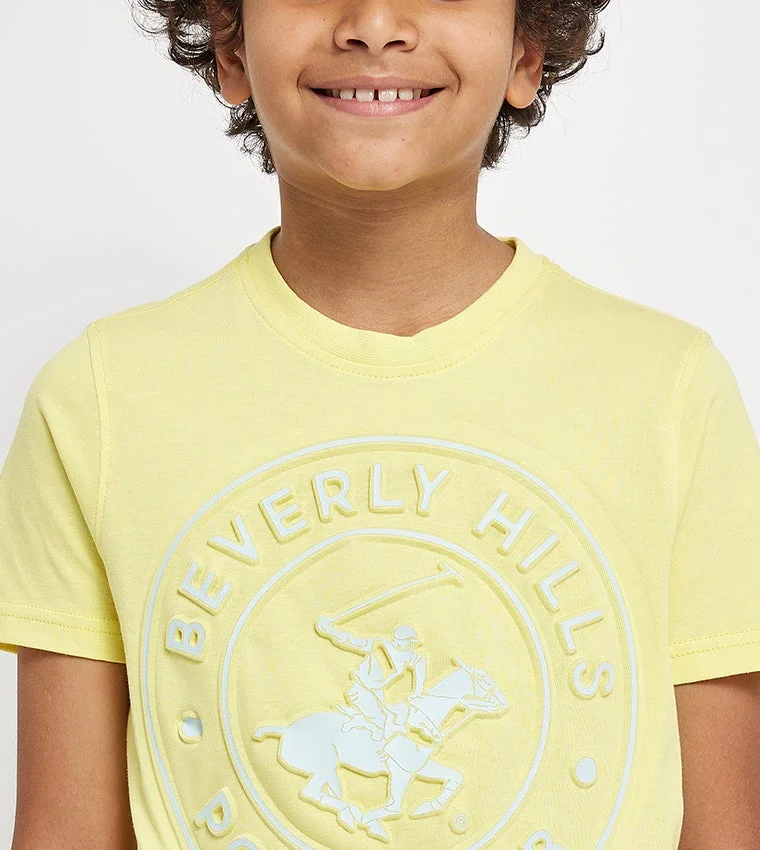 BEVERLY HILLS POLO CLUB  Logo Embossed Crew Neck T-Shirt  | Best Price UAE