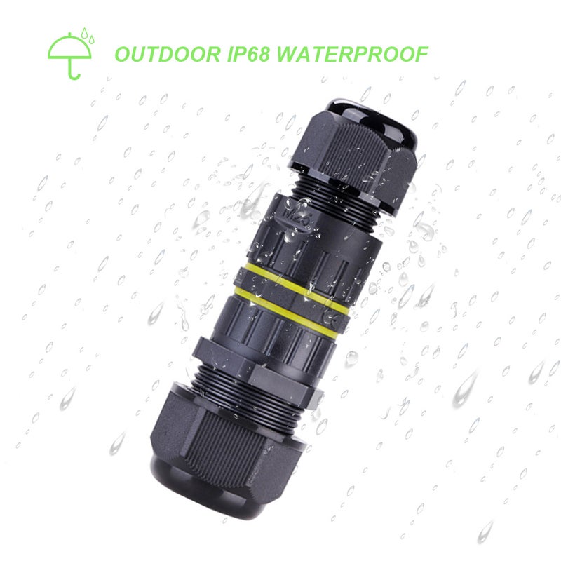 Outdoor Electrical Cable Connector IP68 Waterproof Junction Box External Cord Boxes for φ5-9mm Inlet Cable 2-pin with 4 Outlets - Image 5