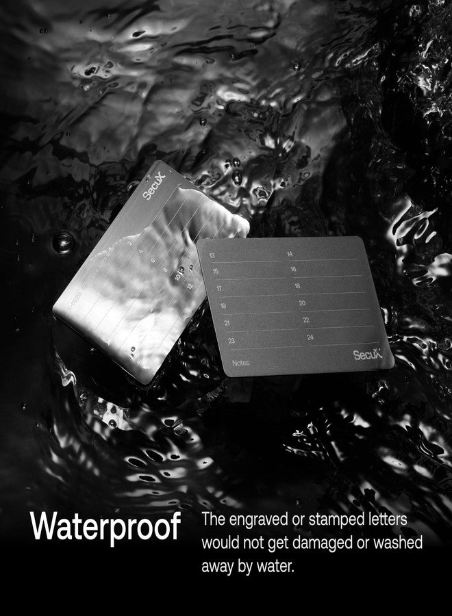 SecuX - XSEED Plus - Secure Bitcoin Wallet Crypto Seed Storage Steel Plates (Steel Punch Set Included) Compatible with SecuX, Ledger, Trezor Hardware Wallets - Image 4