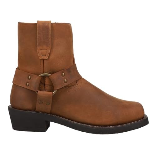 Dingo Boots Mens Rev Up Square Toe Motorcycle Casual Boots Ankle - Brown - Size 10.5 D_M - Image 1