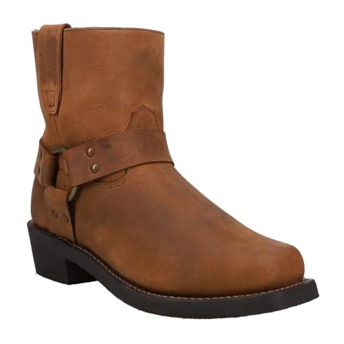 Dingo Boots Mens Rev Up Square Toe Motorcycle Casual Boots Ankle - Brown - Size 10.5 D_M - Image 3