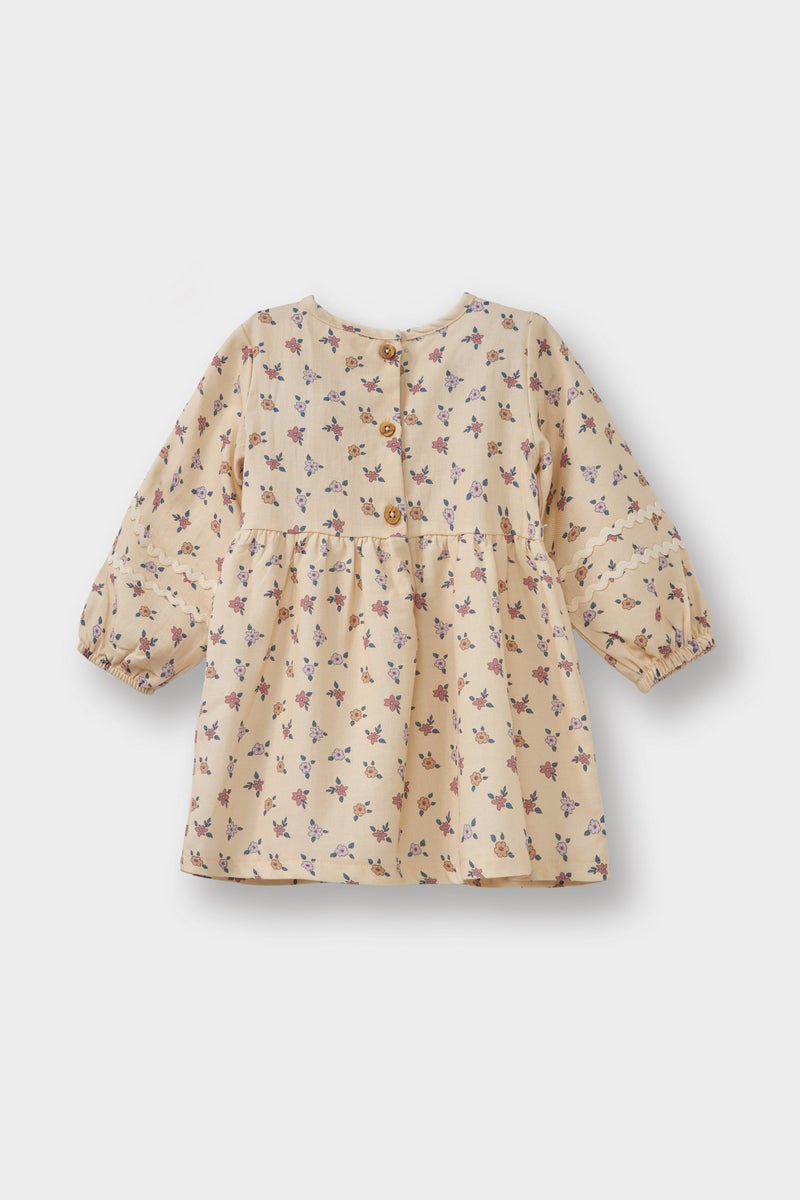 ديفاكتو فستان بناتي فلورال تويل - Image 4