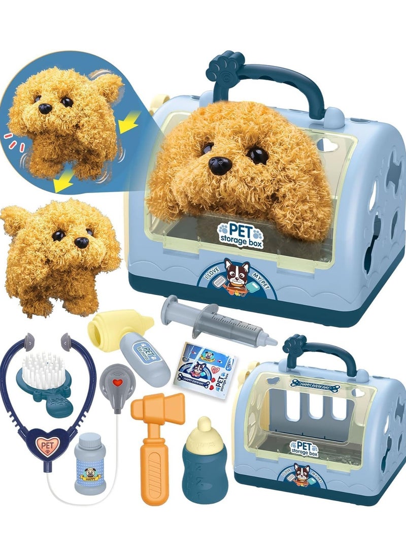 دوركو العناية بالحيوانات الأليفة لعب مجموعة ألعاب الكلب الروبوت للأطفال ، ألعاب الطب البيطري للأطفال ، لباس الأطفال وتظاهر لعب مجموعة الطب البيطري ، هدية للأطفال لعب دور لعبة من 3 سنوات - Image 1