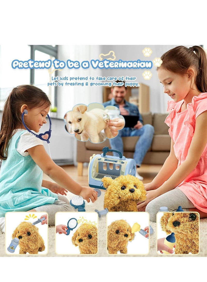 دوركو العناية بالحيوانات الأليفة لعب مجموعة ألعاب الكلب الروبوت للأطفال ، ألعاب الطب البيطري للأطفال ، لباس الأطفال وتظاهر لعب مجموعة الطب البيطري ، هدية للأطفال لعب دور لعبة من 3 سنوات - Image 4