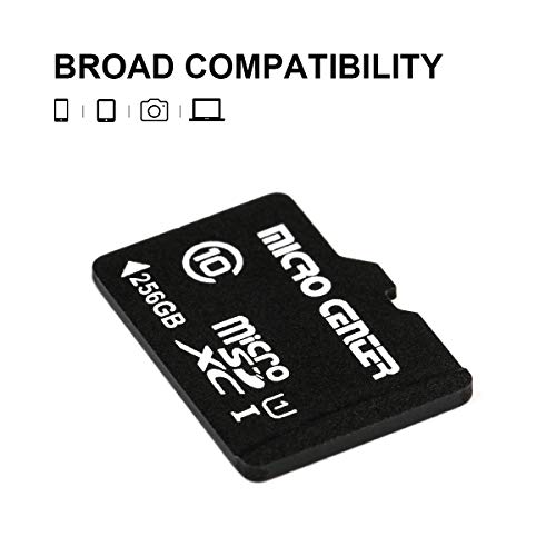 INLAND Micro Center 256GB Class 10 MicroSDXC Flash Memory Card with Adapter for Mobile Device Storage Phone, Tablet, Drone & Full HD Video Recording - 80MB/s UHS-I, C10, U1 (1 Pack) - Image 4