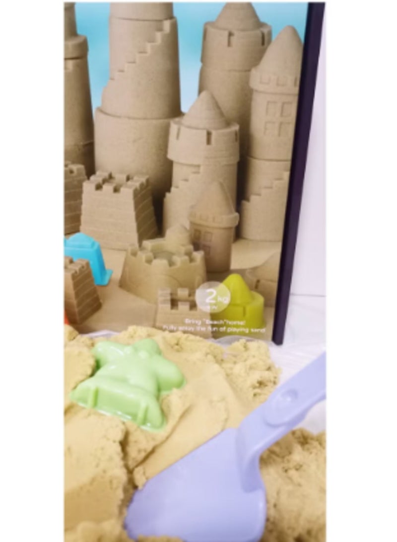 HASSM Magic Sand for Kids, Self-Adhesive, Moldable, Never Drys Out - Fun for Kids to Refill Sensory Sandbox Toys, Perfect for Shaping, Squeezing, Scooping, Rolling, and Molding  - Image 3