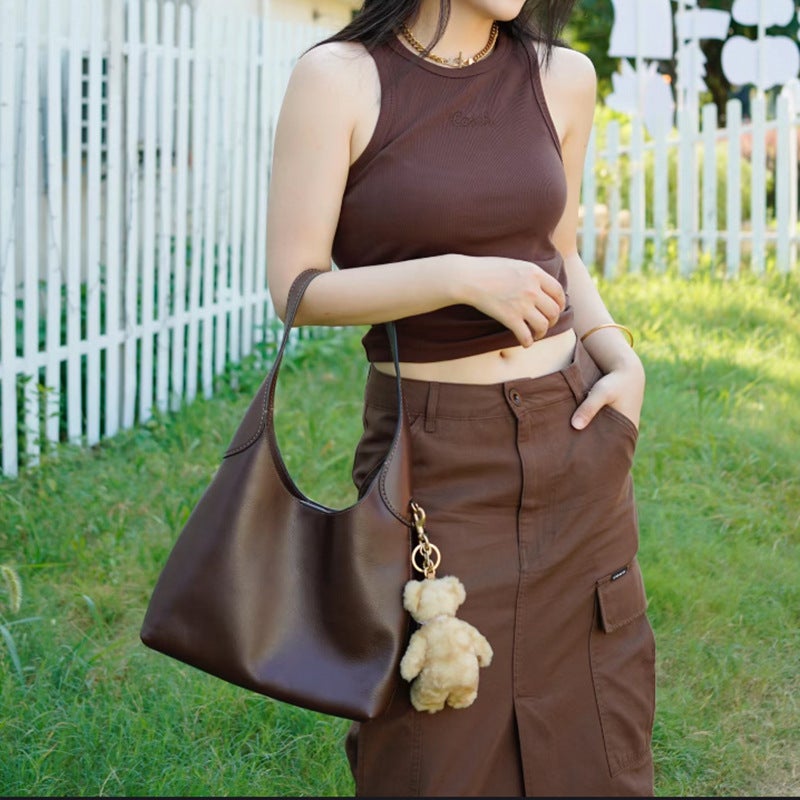 Women'S Bag Relaxation Simple Large Capacity Tote Bag Shoulder Bag Minimalist Underarm All-Match Commuter Bag - Image 1