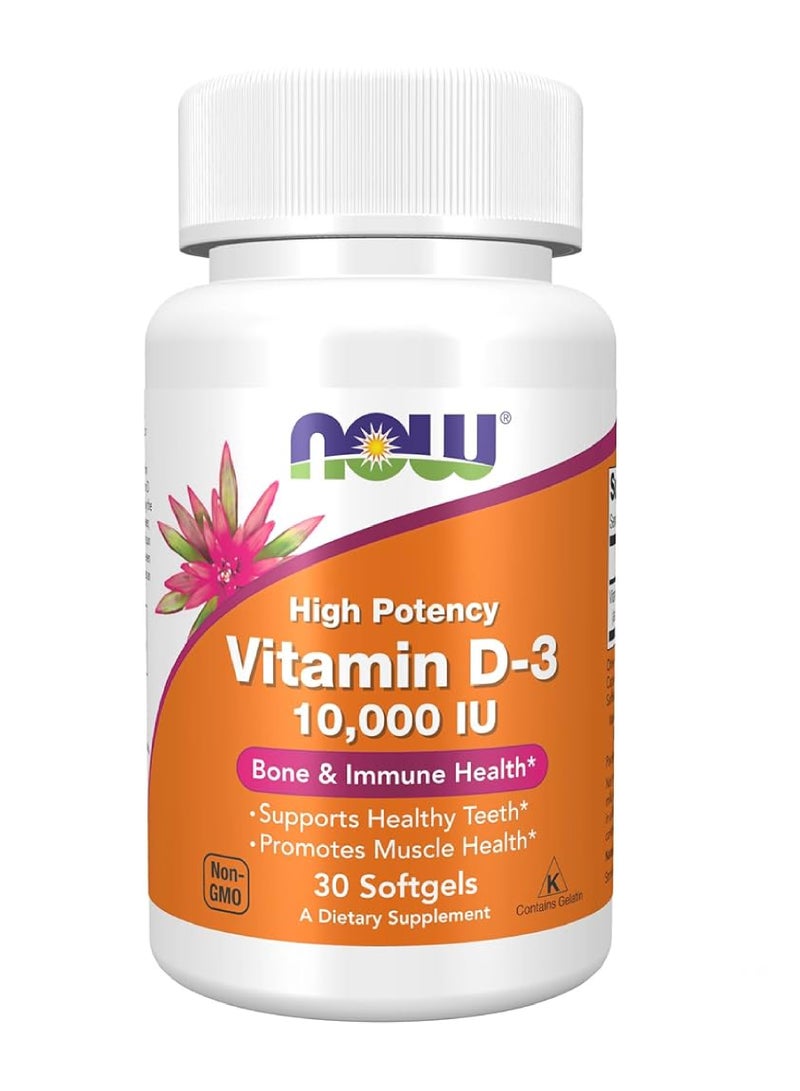 NOW VITAMIN D3-10000 CAP 30`S