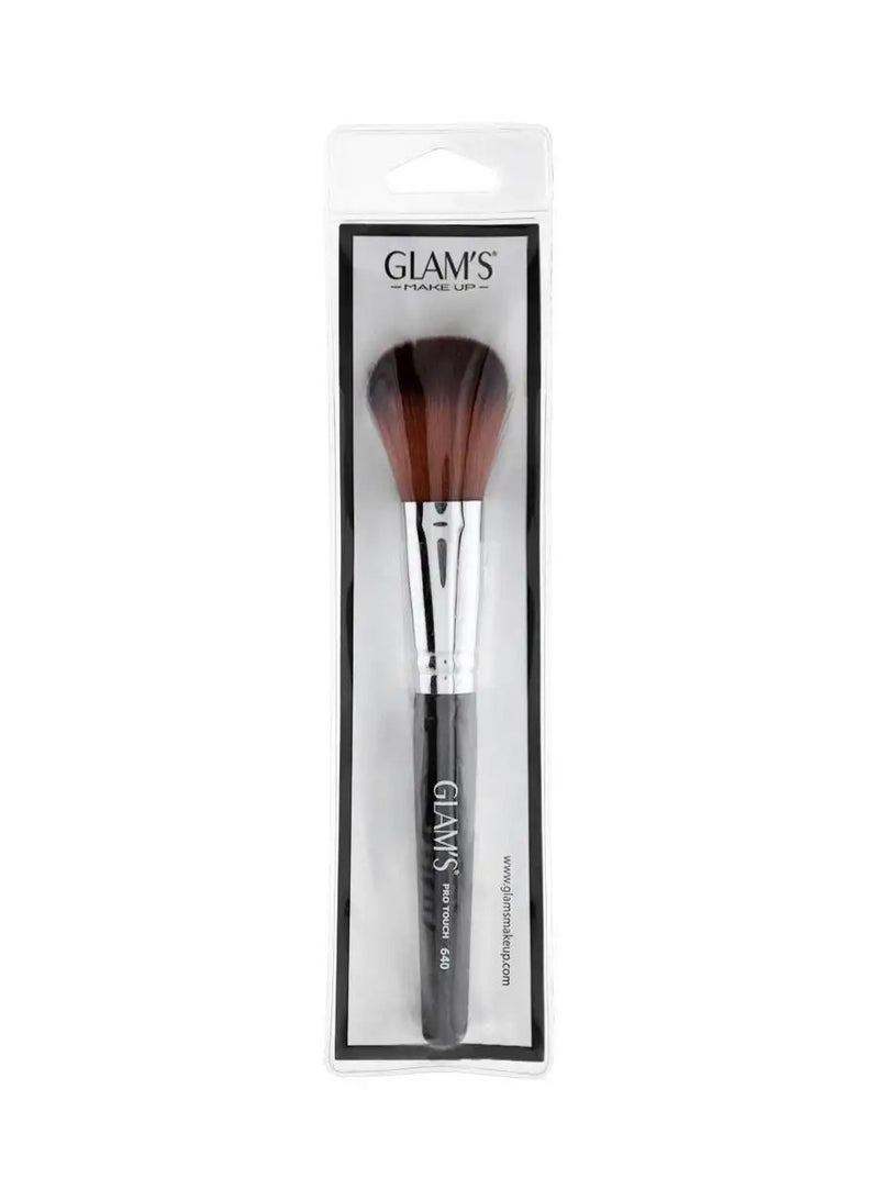 Glam's Pro Touch Makeup Brush #640 Black & Silver - Image 2