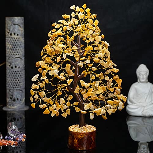 HindCraft Yellow Aventurine Healing Crystal Tree | Artificial Tree for Home Decoration | Positive Energy & Prosperity Tree | Thoughtful Gift for Men & Women – Housewarming, Wedding Gift - Image 5