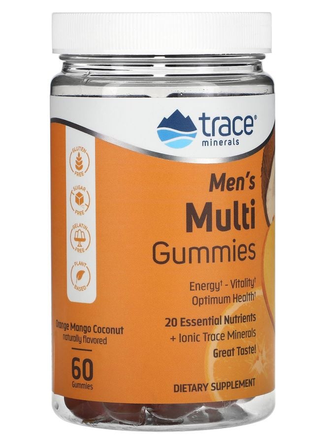 TRACE Men's Multi Gummies Orange Mango Coconut 60 Gummies