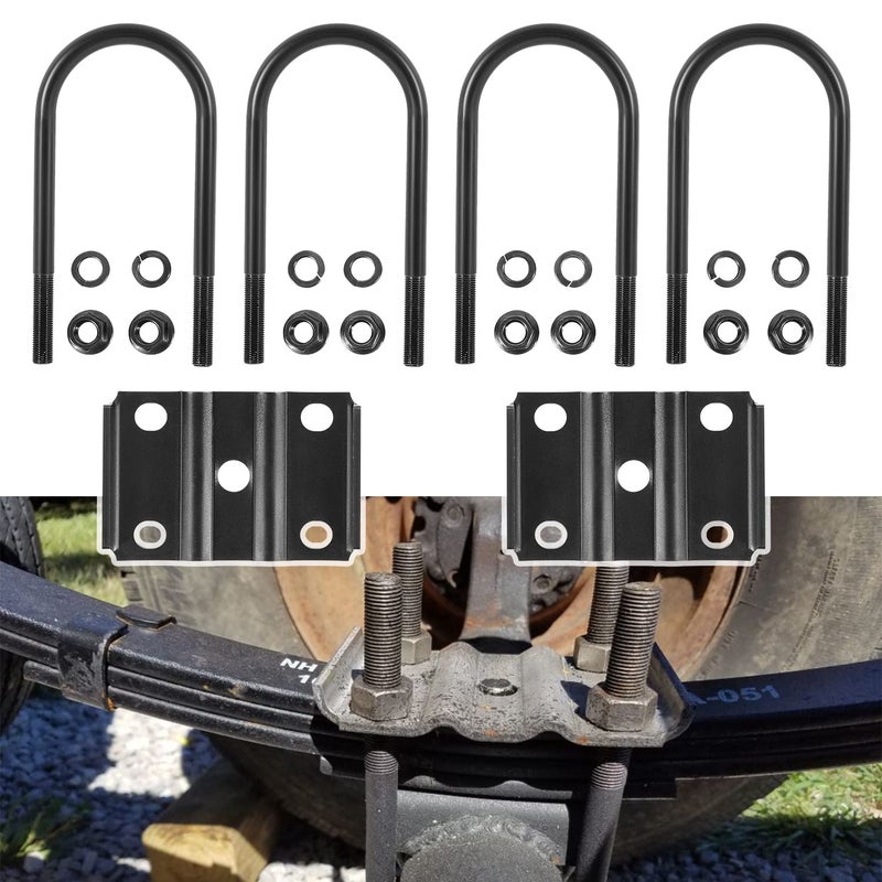 New Trailer U Bolt Kit Trailer Leaf Spring U Bolts for 52007000lbs 3 Round Axle 7 Long UBolts 12 Diameter 3 Wide U Bolts20080