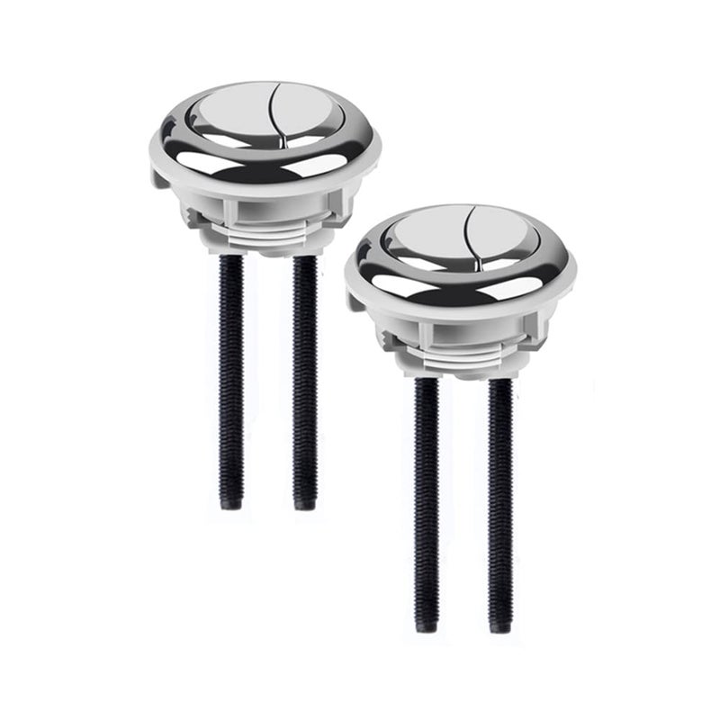 Lokatall Dual Push Flushing Toilet Button 2 Pack Replacement Toilet Flush Button Toilet Tank Button with Threaded Diameter 48mm189 inch Round