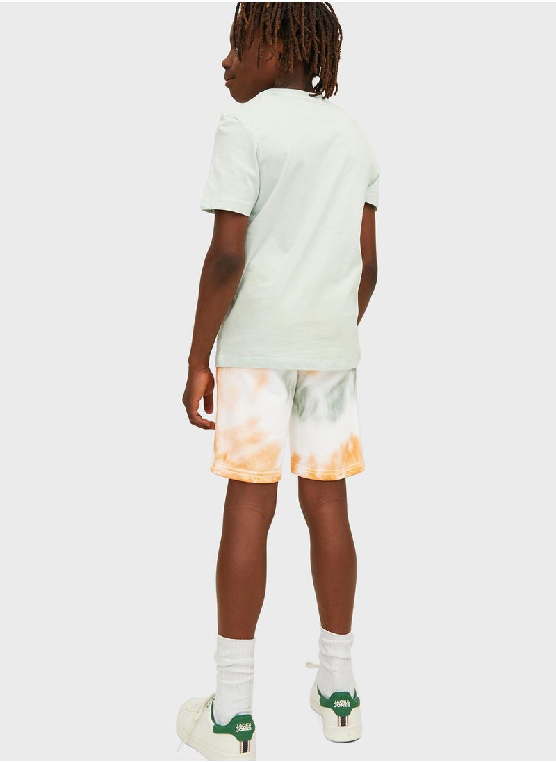 Jack & Jones Junior - Kids Tie Dye Swim Shorts - Image 1