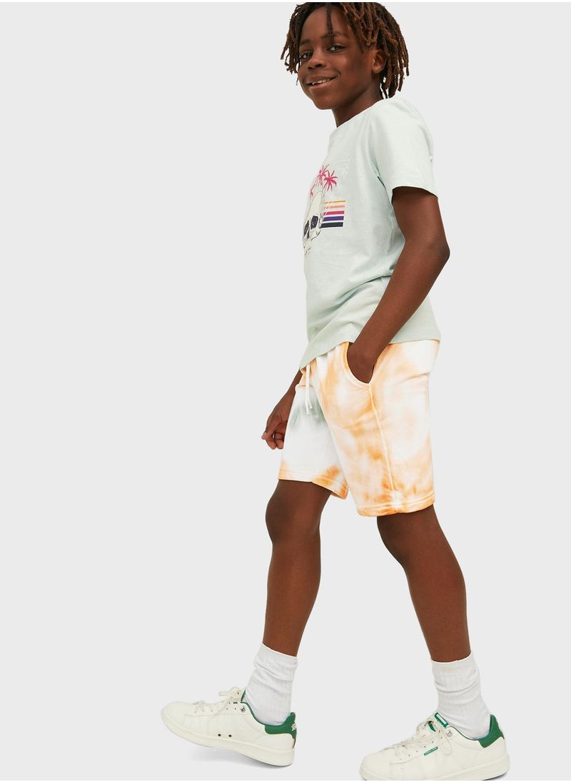 Jack & Jones Junior - Kids Tie Dye Swim Shorts - Image 1