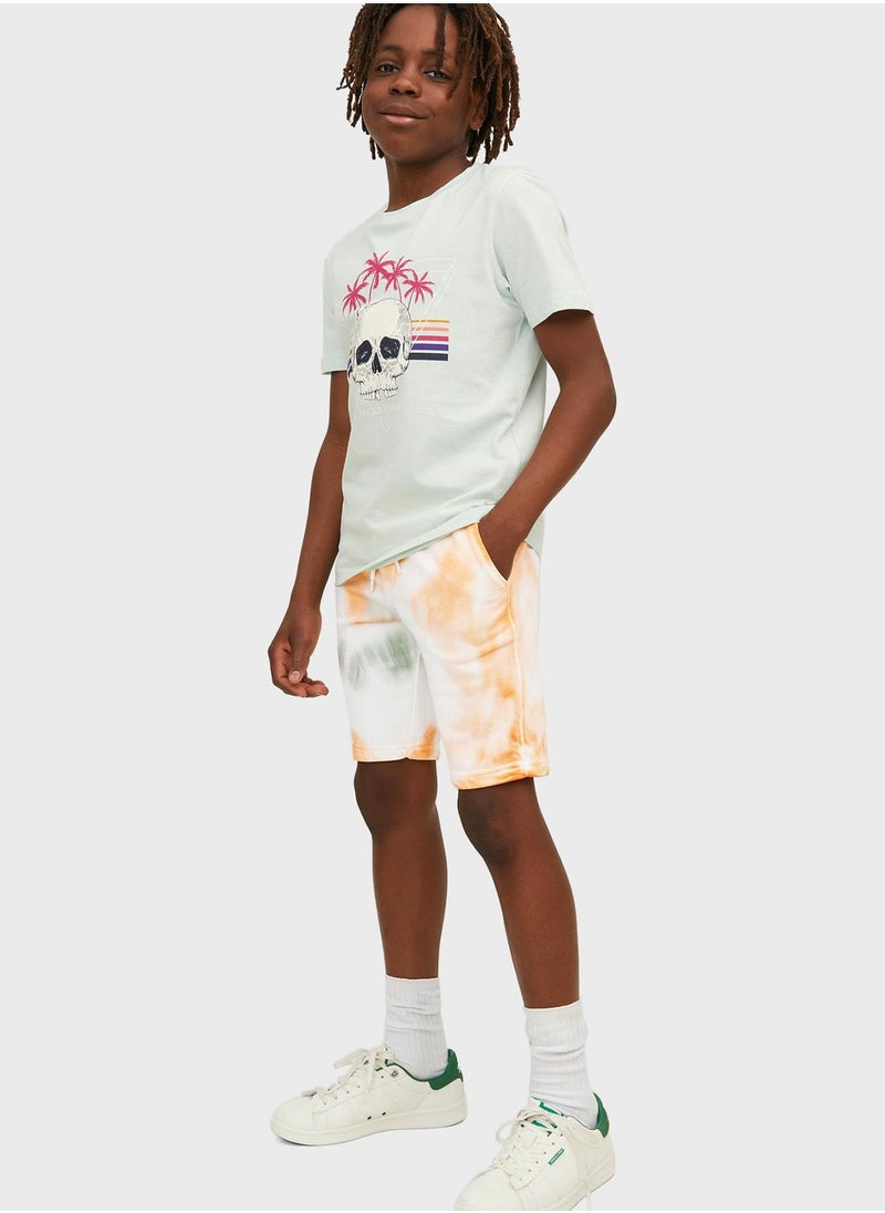 Jack & Jones Junior - Kids Tie Dye Swim Shorts - Image 1