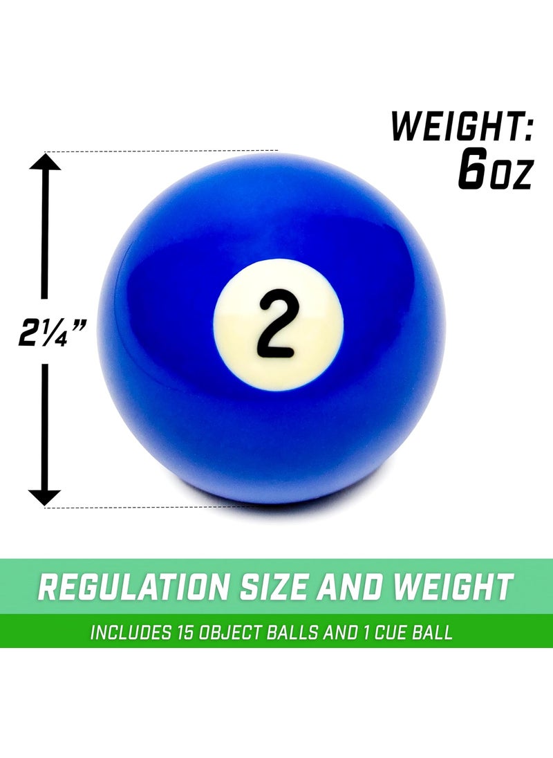 GoSports GoSports Regulation Billiards Balls Complete Set of 16 Professional Balls  - Image 3