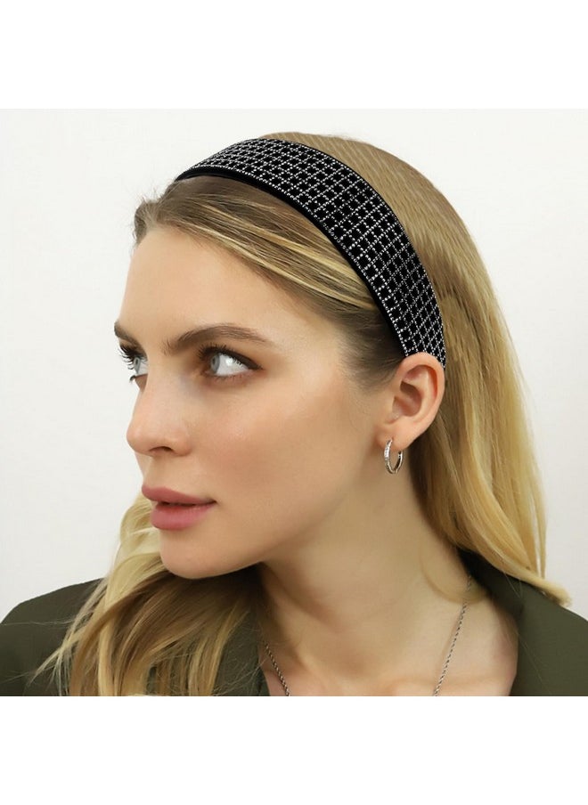 White Rhinestone Headbands Sparkly Glitter Hair Band For Women Fashion Crystal Thick Headband Wide Soft Head Band Bling Jeweled Hair Hoops Stylish Hair Accessories For Women Girls - pzsku/Z7D9FED0711A914FDF982Z/45/_/1718616833/11dd7dc0-b07d-4122-aeaf-b5b0bae99e65