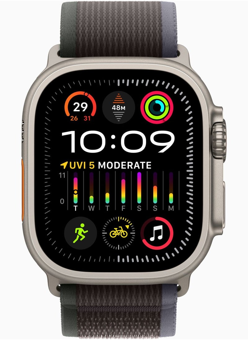 micro speed - Smart Watch HW9 Ultra 2 10+1 With Health Fitness Tracker Sport Watch  Supports 10 addition Wrist Strap 49MM-Green - Image 1