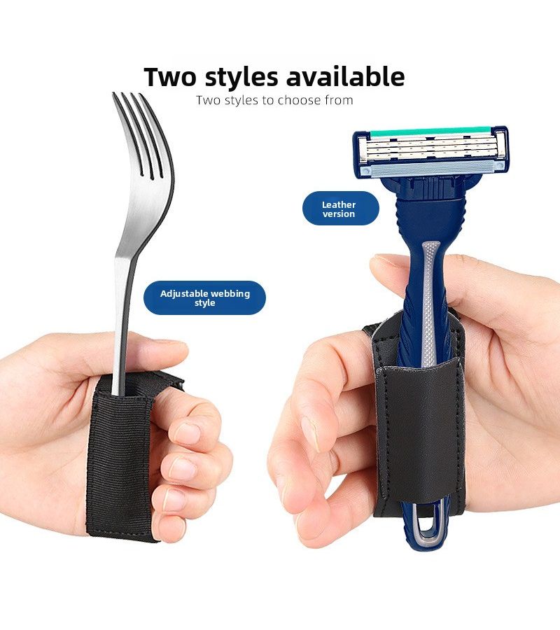 2pcs Webbing Anti Shake Feeding Belt Suitable For Seniors With Tremors And Dysphagia Non Spill Mealtime Aid Anti Splash Eating Device Oral Care Shaving Writing - Image 3