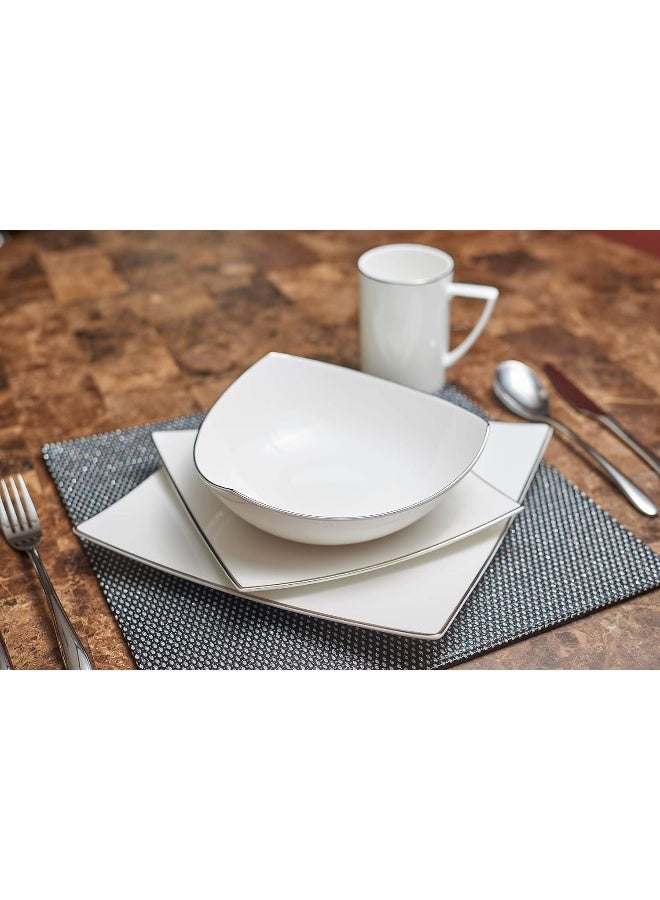 Red Vanilla Extreme Platinum 16 Piece Dinner Set 1 White - Image 3