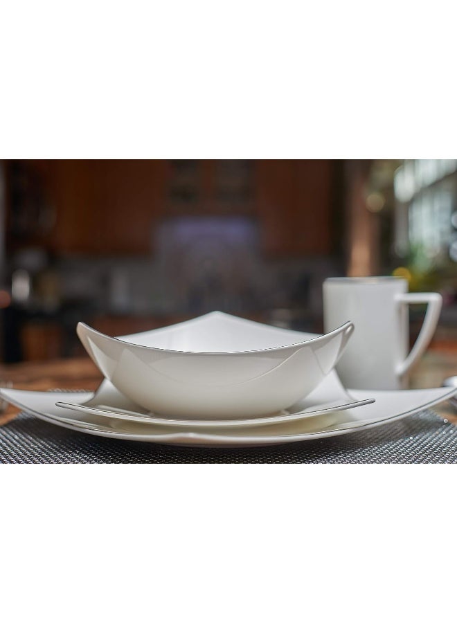 Red Vanilla Extreme Platinum 16 Piece Dinner Set 1 White - Image 4