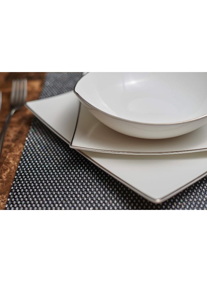 Red Vanilla Extreme Platinum 16 Piece Dinner Set 1 White - Image 2