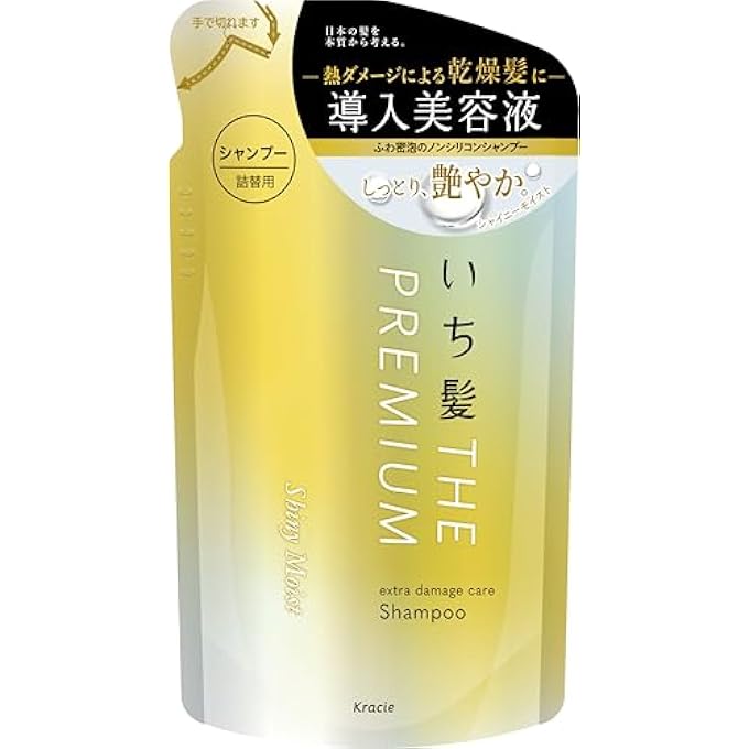ICHIKAMI THE PREMIUM EXTRA DAMAGE CARE SHAMPOO (SHINY MOIST) REFILL 340ML - Image 1