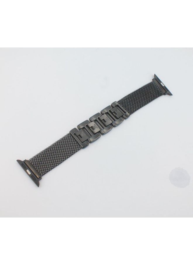 Generic - Stainless Steel Milanese Thin Watch Band For Apple Watch IWatch6 IPhone Watch5 Metal Steel Band Jewelry Accessory Band-Color:38 Silver - Image 1