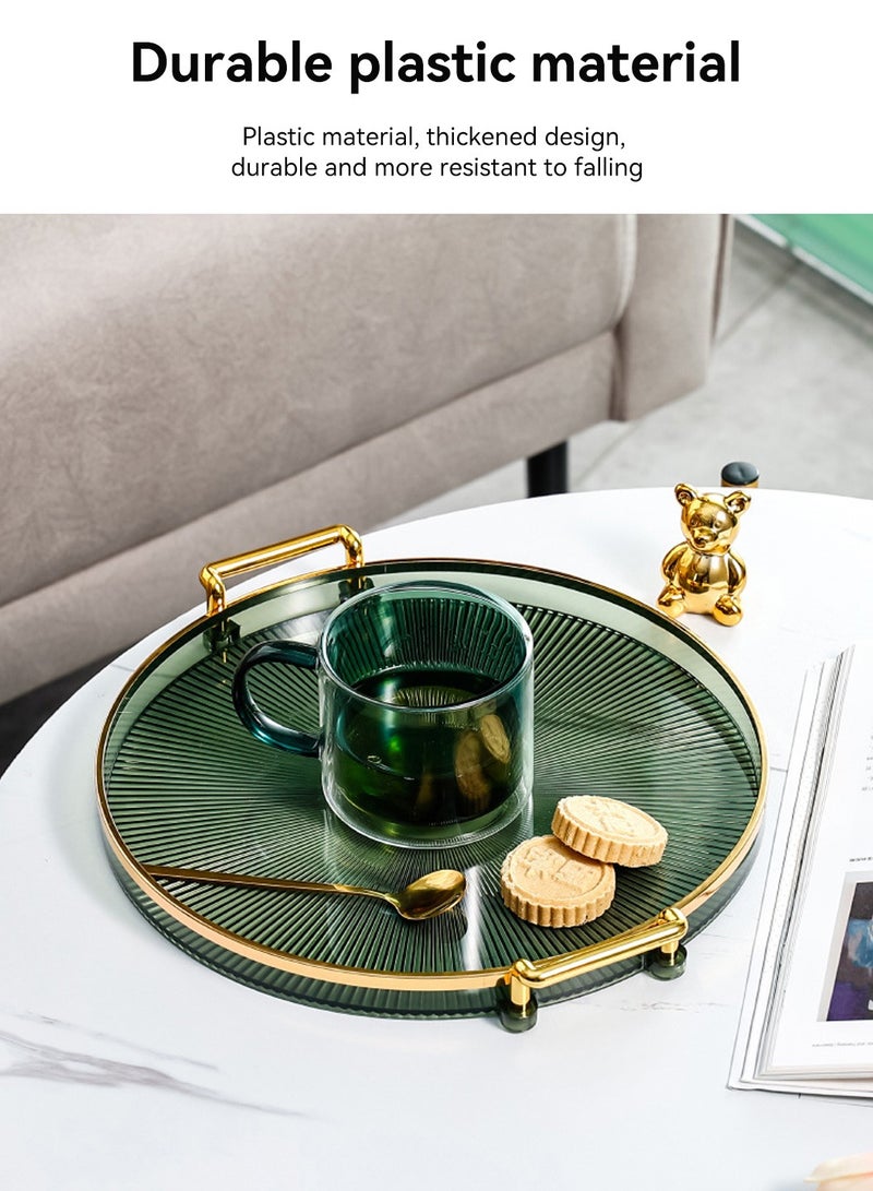 Gold Handle Acrylic Tray, Jewelry Decoration Tray, Candle Tray, Dressing Table and Bathroom Table Storage Tray