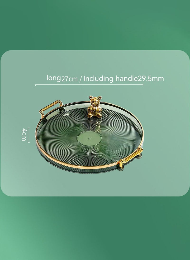 Gold Handle Acrylic Tray, Jewelry Decoration Tray, Candle Tray, Dressing Table and Bathroom Table Storage Tray