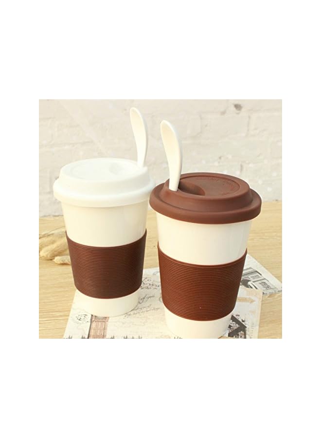 Zaboon Lid Spillproof Cup Lids Reusable Coffee Mug Lids Coffee Cup Covers 2 Pcs  Coffee - Image 4