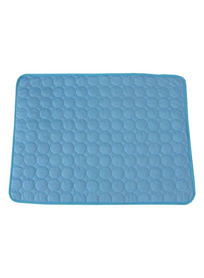 هارتس سرير مستطيل للكلاب والقطط | حرير جليدي ممتاز مع بوليستر مع شبكة سفلية | وسادة تبريد ذاتية متعددة الاستخدامات للكلاب والقطط | سرير خفيف الوزن ومتين للكلاب | Zqcj001B-M | أزرق - Image 1