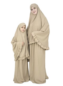 DAMAS COLLECTION Two Piece Islamic prayer dress for girls kids and women -Prayer Clothes for girls and Muslim Women-Prayer Abaya For women and girls kids- Umrah essentials for women -Prayer dress women  - Image 1