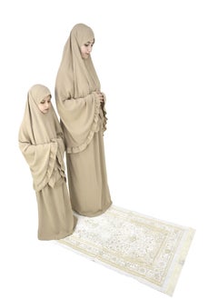 DAMAS COLLECTION Two Piece Islamic prayer dress for girls kids and women -Prayer Clothes for girls and Muslim Women-Prayer Abaya For women and girls kids- Umrah essentials for women -Prayer dress women  - Image 2